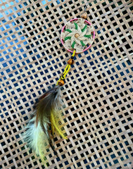 Mandala Feather Earring