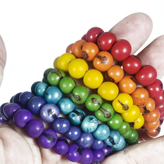 Rainbow - Chakras - Acai Seeds Bracelet Set