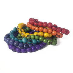 Rainbow - Chakras - Acai Seeds Bracelet Set